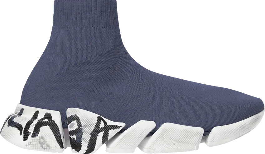  Balenciaga Speed 2.0 Sneaker &#039;Worn-Out Graffiti - Dark Grey&#039;