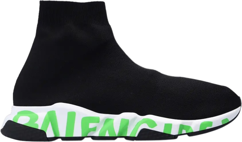  Balenciaga Speed Graffiti Black Green