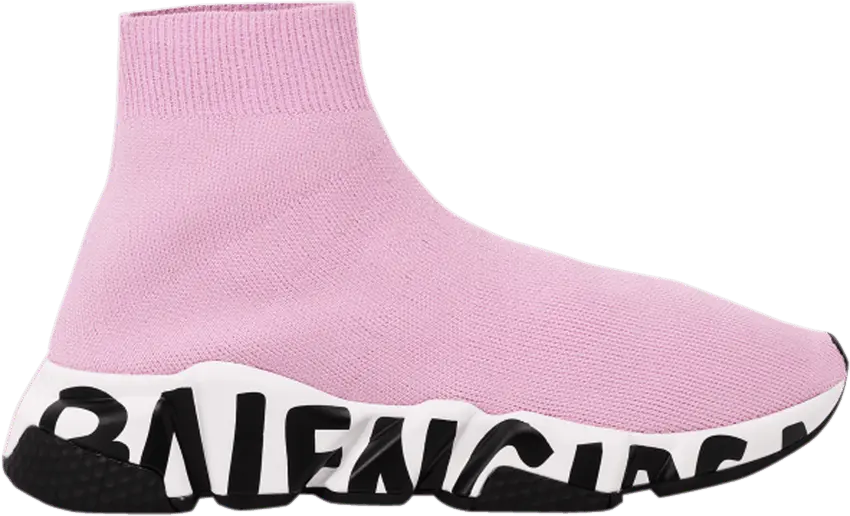  Balenciaga Speed Graffiti Pink Black (Women&#039;s)