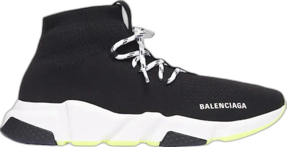 Balenciaga Speed Lace Up Black Yellow