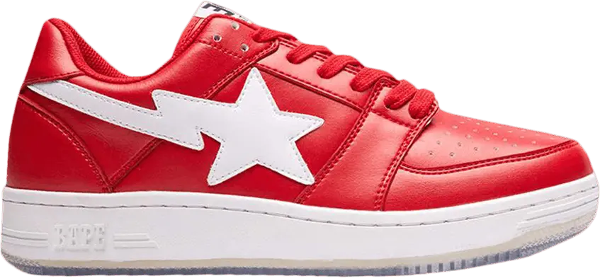  Bapesta Low &#039;Shark Sole - Red&#039;