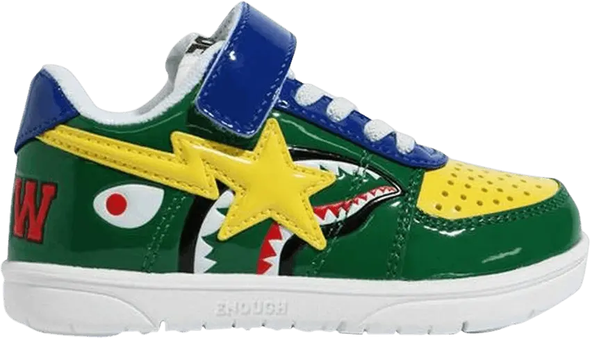  Bapesta Low Kids &#039;Green Shark Face&#039;