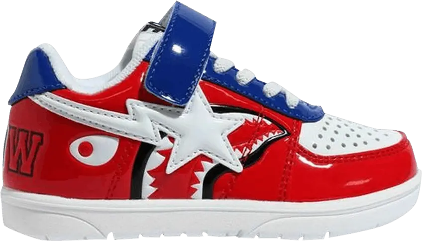  Bapesta Low Kids &#039;Red Shark Face&#039;