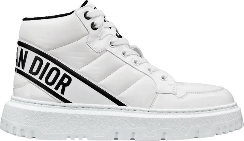  Dior Wmns D-Player &#039;Quilted Nylon - White Black&#039;