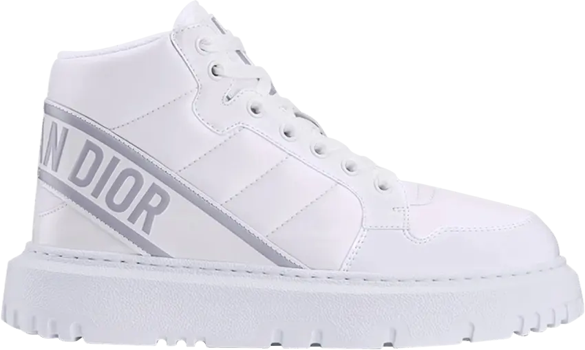  Dior Wmns D-Player &#039;Quilted Nylon - White Grey&#039;