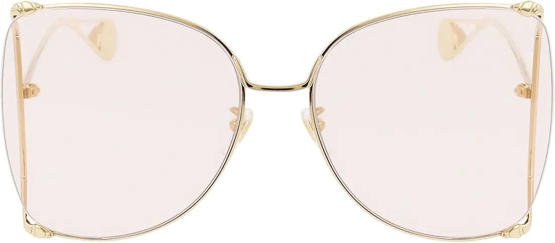  Gucci Oversized Frame Sunglasses &#039;Gold&#039;