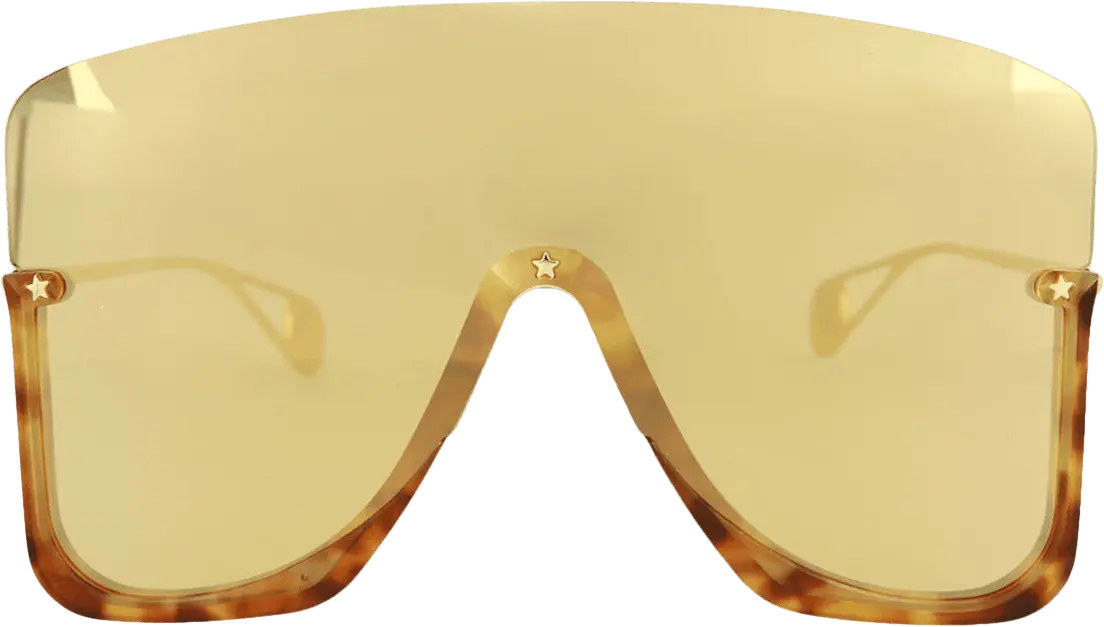  Gucci Rectangle Frame Sunglasses &#039;Brown&#039;