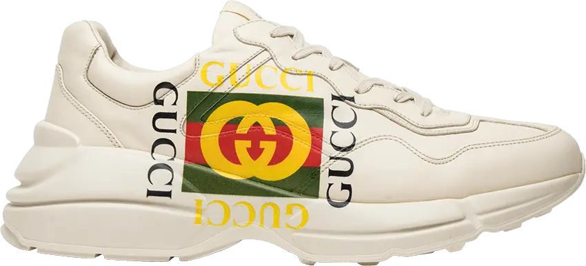  Gucci Rhython Leather Sneaker &#039;Square Logo&#039;