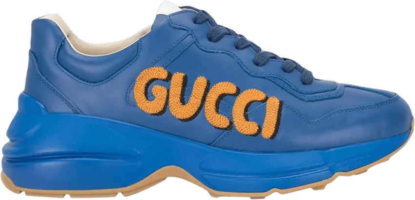  Gucci Rhyton &#039;Logo Embroidery - Blue Orange&#039;