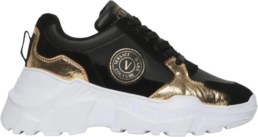 Versace Wmns Speedtrack Sneaker &#039;V-Emblem - Black Gold&#039;