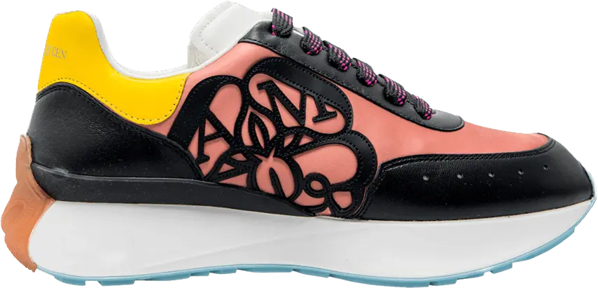 Alexander Mcqueen Alexander McQueen Sprint Runner &#039;Black Coral Yellow&#039;