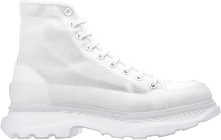  Alexander Mcqueen Alexander McQueen Tread Slick Boot White White Clear Sole