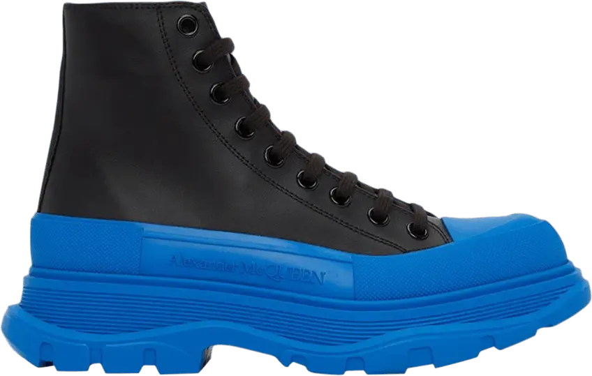  Alexander Mcqueen Alexander McQueen Tread Slick Boots &#039;Black Lake Blue&#039;