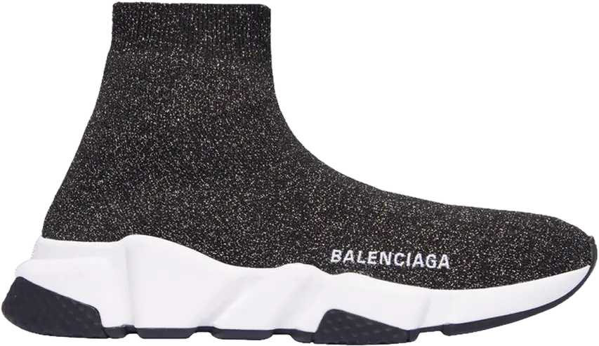  Balenciaga Speed Lurex Knit Metallic Grey (Women&#039;s)