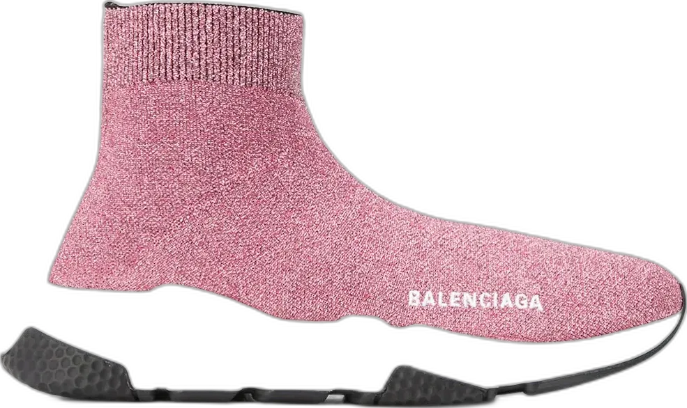 Balenciaga Speed Lurex Knit Metallic Pink (Women&#039;s)