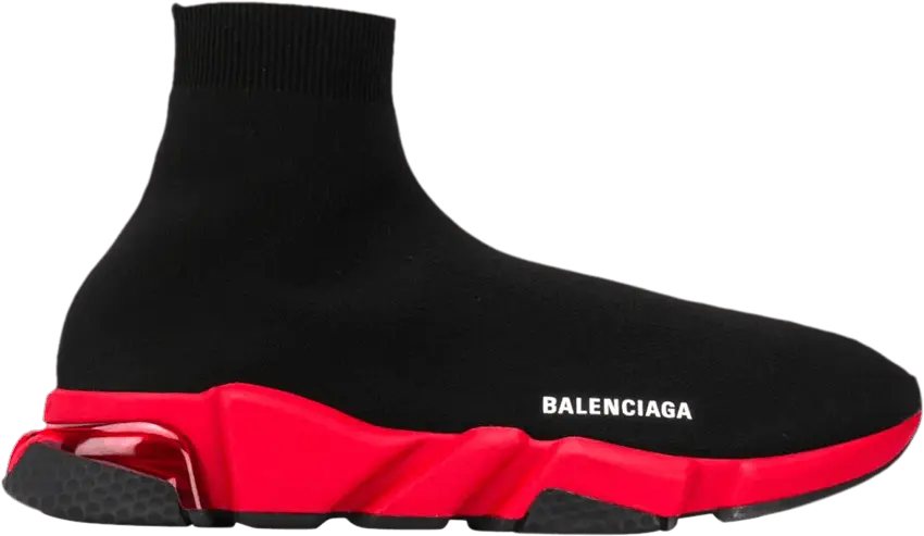  Balenciaga Speed Sneaker &#039;Clear Sole - Black Red&#039;