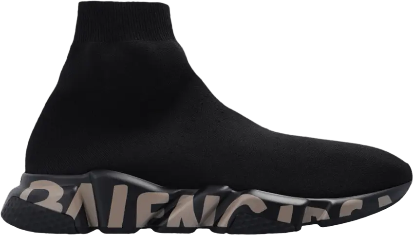  Balenciaga Speed Sneaker &#039;Midsole Graffiti - Black Dark Beige&#039;