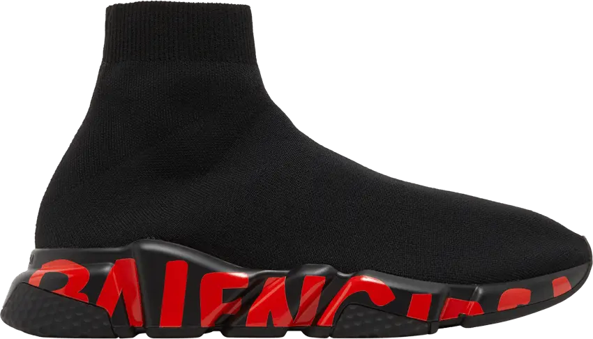  Balenciaga Speed Sneaker &#039;Midsole Graffiti - Black Red&#039;