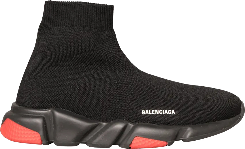  Balenciaga Speed Sneaker Kids &#039;Black Red&#039;