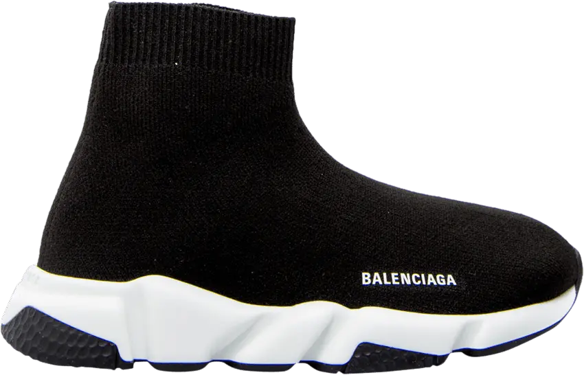  Balenciaga Speed Sneaker Kids &#039;Black White&#039;