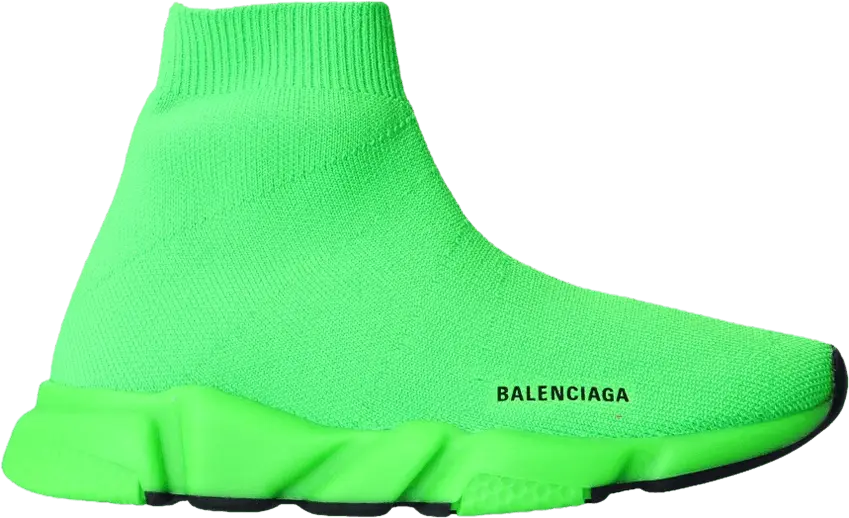  Balenciaga Speed Sneaker Kids &#039;Fluo Yellow Black&#039;