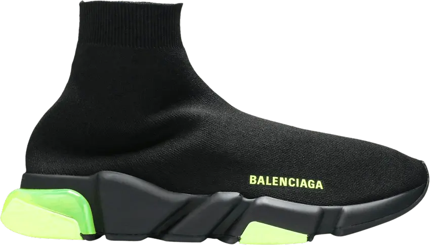  Balenciaga Speed Trainer &#039;Clear Sole - Black Yellow Fluo&#039;