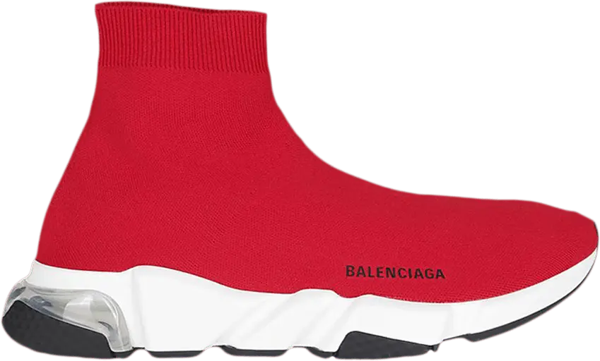  Balenciaga Speed Trainer &#039;Clear Sole - Red&#039;