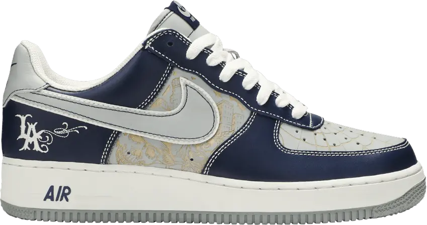  Nike Air Force 1 Mr Cartoon Blue Tattoo (Spiderweb)