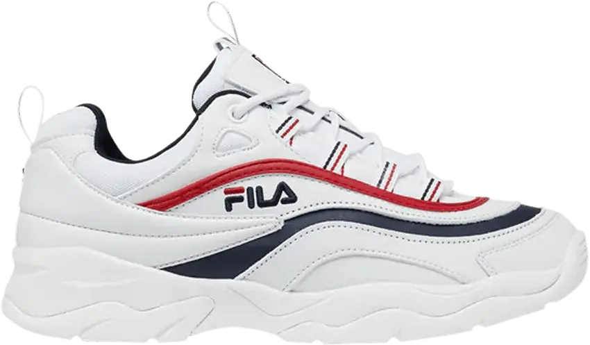  Fila Wmns Ray Low &#039;White Navy Red&#039;
