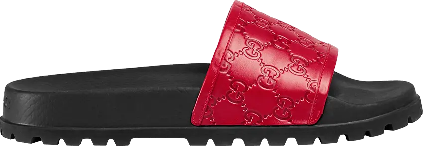  Gucci Signature Slide &#039;Hibiscus Red&#039;