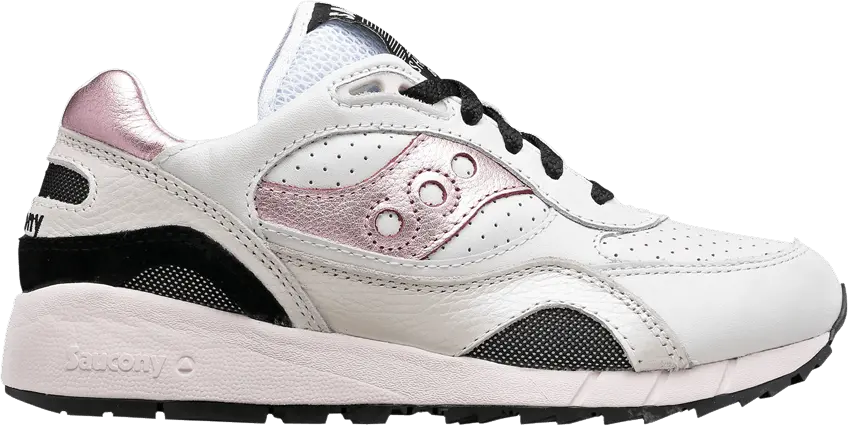  Saucony Shadow 6000 White Metallic Pink (Women&#039;s)