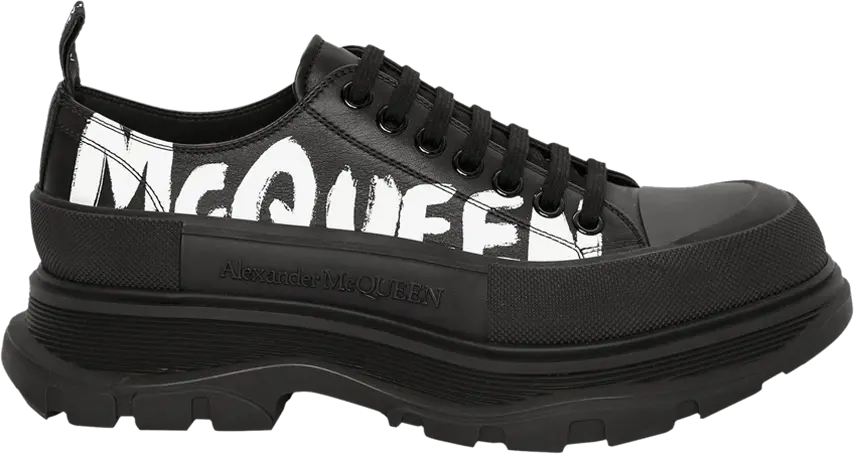  Alexander Mcqueen Alexander McQueen Tread Slick Lace Up &#039;McQueen Graffiti Logo - Black&#039;