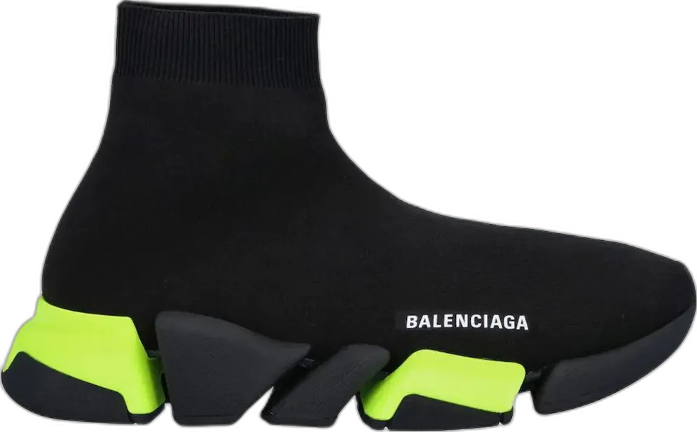  Balenciaga Speed Trainer 2.0 Black Fluo Yellow