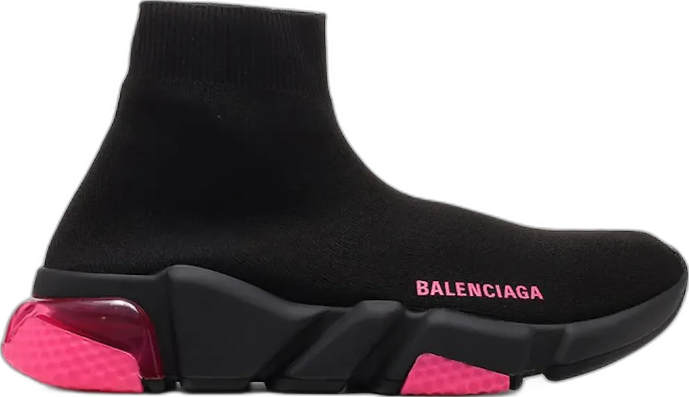  Balenciaga Speed Trainer Black Pink Clear Sole (Women&#039;s)