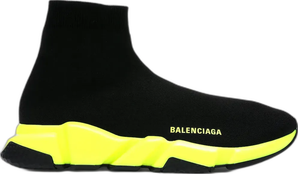  Balenciaga Speed Trainer Black Yellow