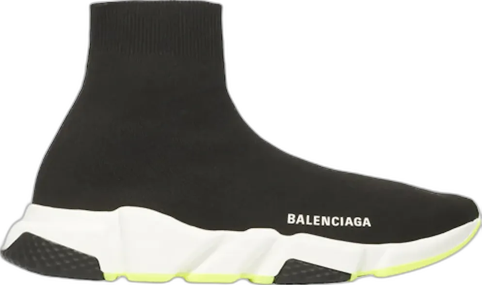  Balenciaga Speed Trainer Black Yellow 2019