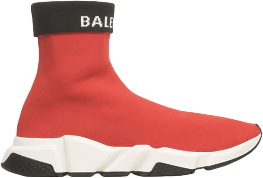  Balenciaga Speed Trainer Cuffed &#039;Red Black&#039;