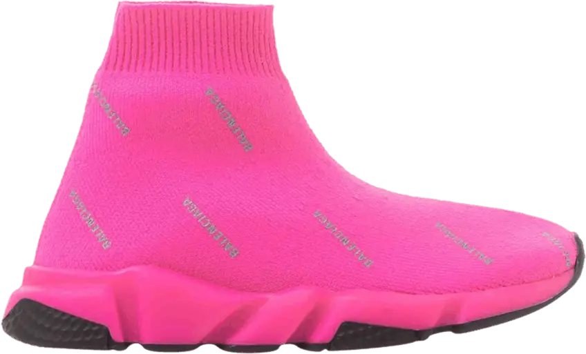  Balenciaga Speed Trainer Kids &#039;All Over Print - Neon Rose&#039;