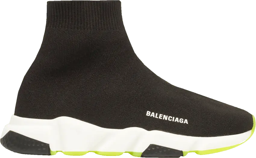  Balenciaga Speed Trainer Kids &#039;Black Neon Yellow&#039;