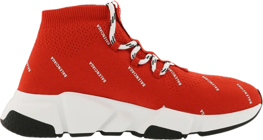  Balenciaga Speed Trainer Knit &#039;All Over Print - Red&#039;