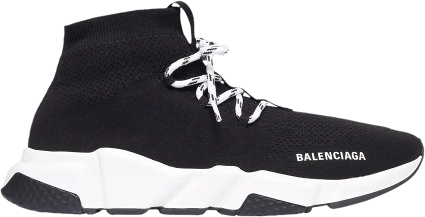  Balenciaga Speed Trainer Lace-Up &#039;Black White&#039;