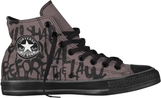  Converse Chuck Taylor All Star Hi &#039;Rock Script Print - Grey&#039;