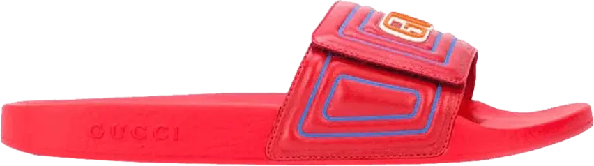 Gucci Slide &#039;Gucci Logo - Hibiscus Red&#039;