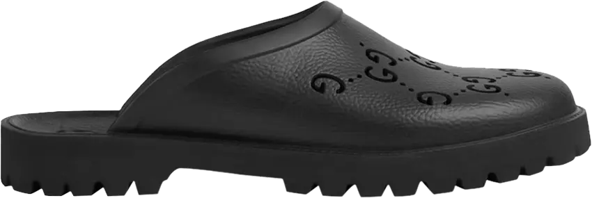  Gucci Slip On Sandal &#039;Cut Out Monogram - Black&#039;