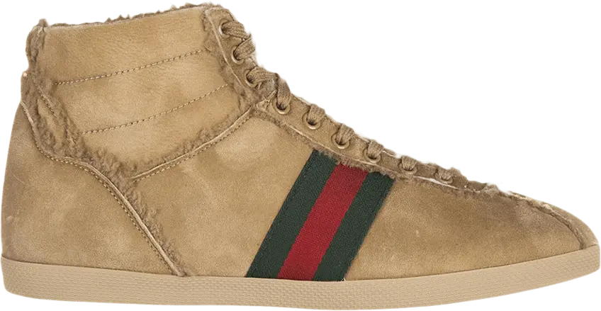 Gucci Suede Shearling Aspen High &#039;Brown&#039;