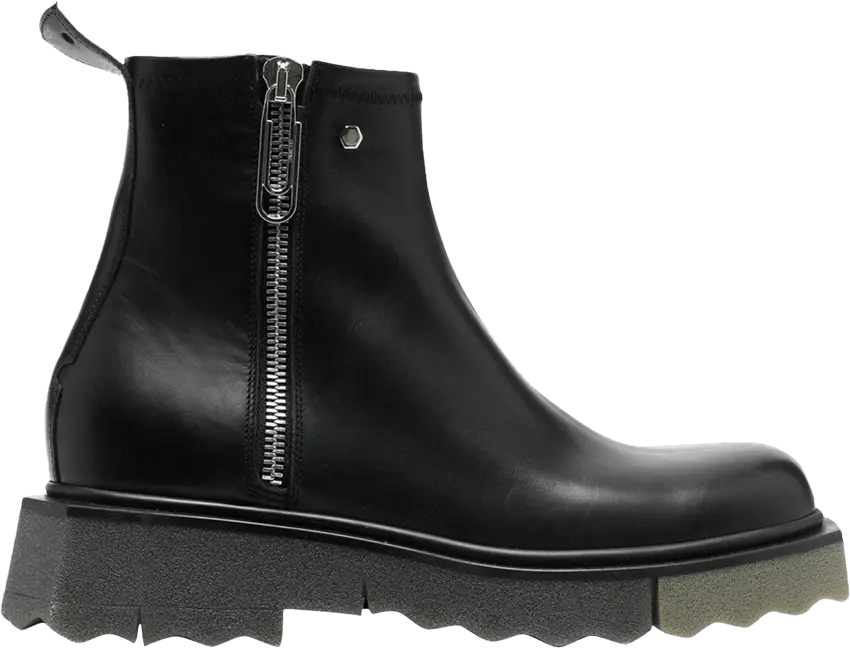  Off-White Sponge Zip Boot &#039;Black Green&#039;
