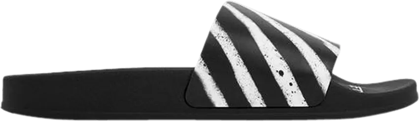  Off-White Spray Stripe Slider &#039;Black White&#039;
