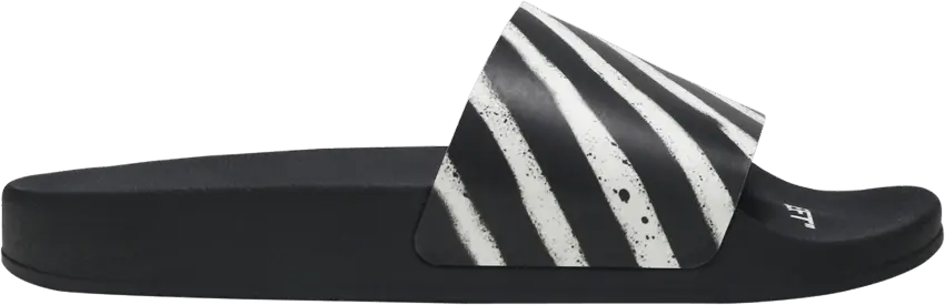  Off-White Spray Stripes Slider &#039;Black White&#039;