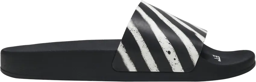 Off-White Spray Stripes Slider &#039;Black White&#039;