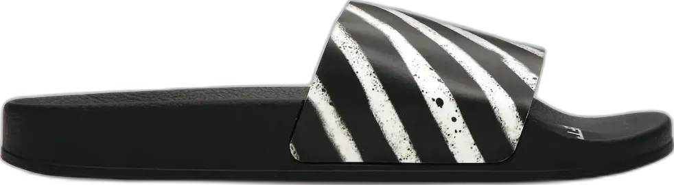  Off-White Spray Stripes Slides Black
